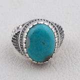 Larimar Gemstone 925 Sterling Silver Ring