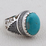 Larimar Gemstone 925 Sterling Silver Ring