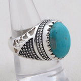 Larimar Gemstone 925 Sterling Silver Ring