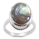 Abolone Shell Silver Ring