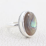 Abolone Shell Silver Ring