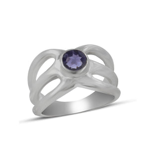 Iolite Silver Rings