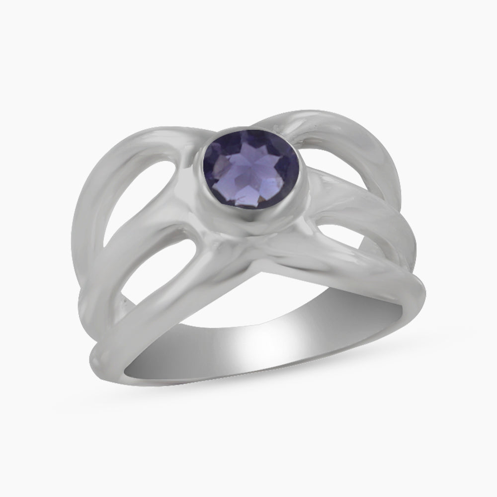 Iolite Silver Rings