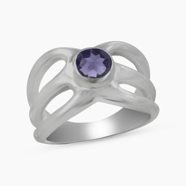 Iolite Silver Rings