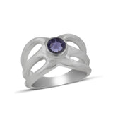 Iolite Silver Ring