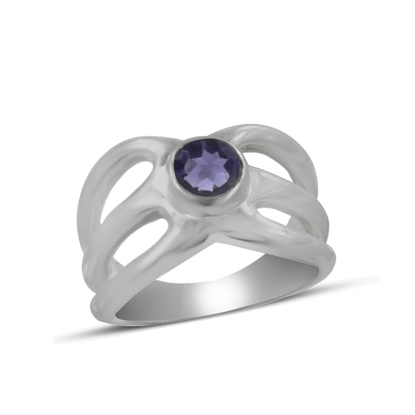 Iolite Silver Rings