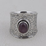 Star Ruby Gemstone 925 Sterling Silver Ring