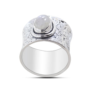 Rainbow Moonstone Sterling Silver Rings