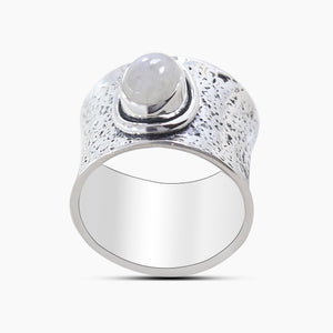 Rainbow Moonstone Sterling Silver Rings
