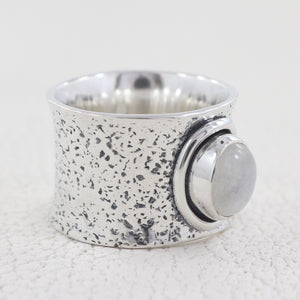 Rainbow Moonstone Sterling Silver Rings