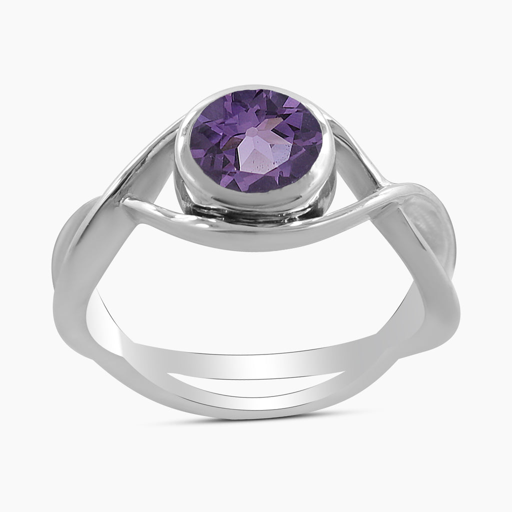 Amethyst Silver Rings