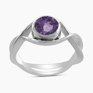 Amethyst Silver Rings