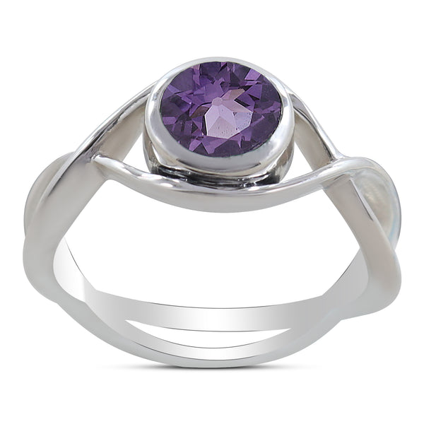 Amethyst Silver Ring