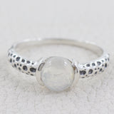 925 Silver Rainbow Moonstone Ring