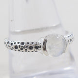 925 Silver Rainbow Moonstone Ring