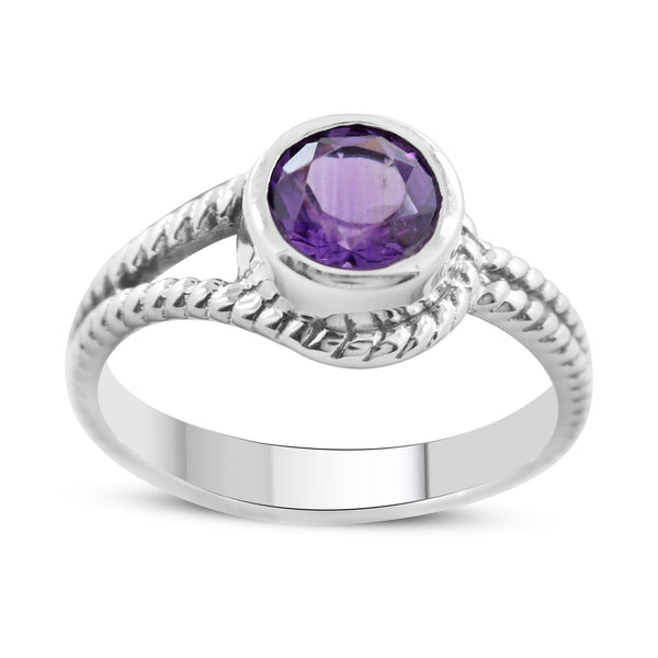 Amethyst Silver Ring