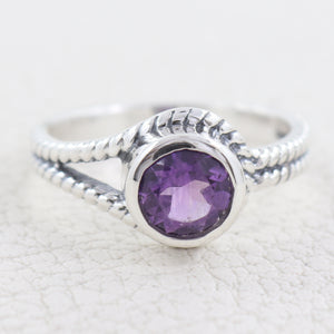 Amethyst Silver Ring