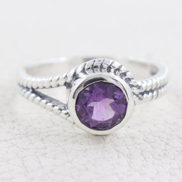 Amethyst Silver Ring