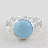 Larimar Silver Ring