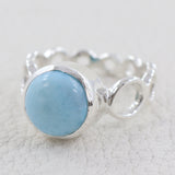 Larimar Silver Ring