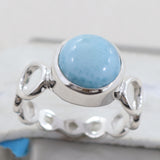 Larimar Silver Ring