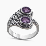 Amethyst Silver Rings