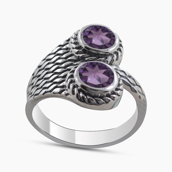 Amethyst Silver Rings