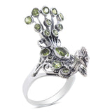 Natural Peridot 925 Sterling Silver Ring