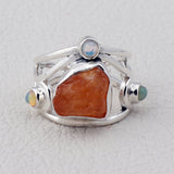 Ethiopian Opal Silver Ring