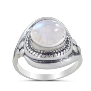 Natural Larimar Silver Rings