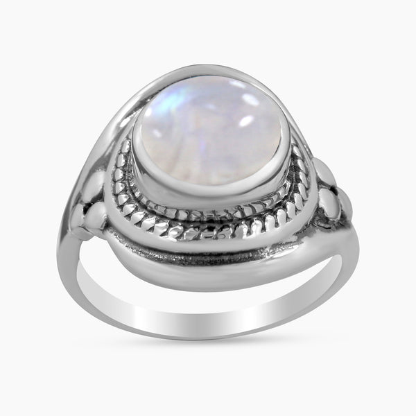 Natural Larimar Silver Rings
