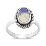 Ethiopian Opal Sterling Silver Ring