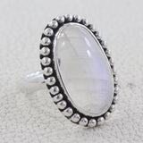 Black Rutile Quartz Silver Ring