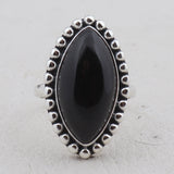 Black Onyx Silver Ring