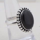 Black Onyx Silver Ring