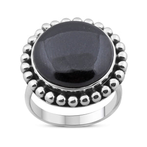 925 Sterling Silver Black Onyx Ring