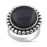 Black Onyx Silver Ring