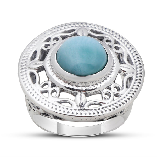 Larimar Silver Rings