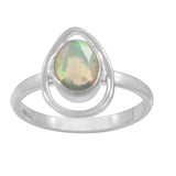 Natural Ethiopian Opal 925 Sterling Silver Ring