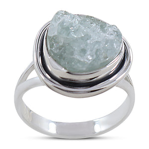 January Birthstone Rose Quartz Silver Rings