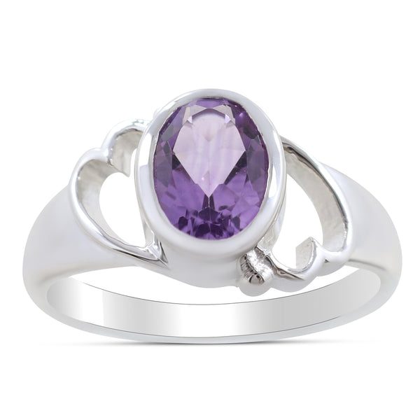 Amethyst Silver Rings