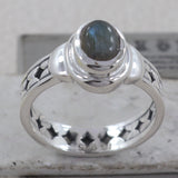 Natural Ethiopian Opal Silver Ring