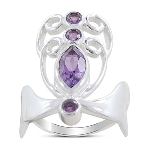 Amethyst Silver Ring