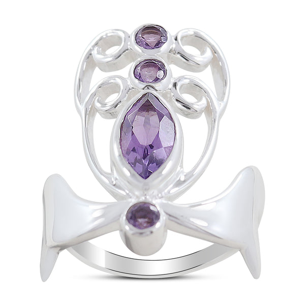 Amethyst Silver Ring
