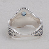 Blue Topaz Gemstone Ring Beautiful Silver Jewelry