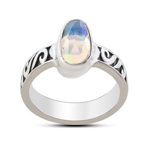 925 Sterling Silver Ethiopian Opal Rings