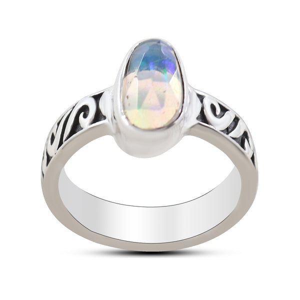 925 Sterling Silver Ethiopian Opal Rings