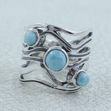 Larimar Silver Ring