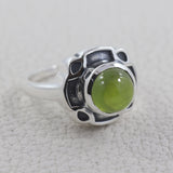 Idocrase Cabochon Gemstone Designer 925 Silver Ring