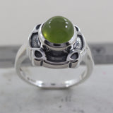 Idocrase Cabochon Gemstone Designer 925 Silver Ring